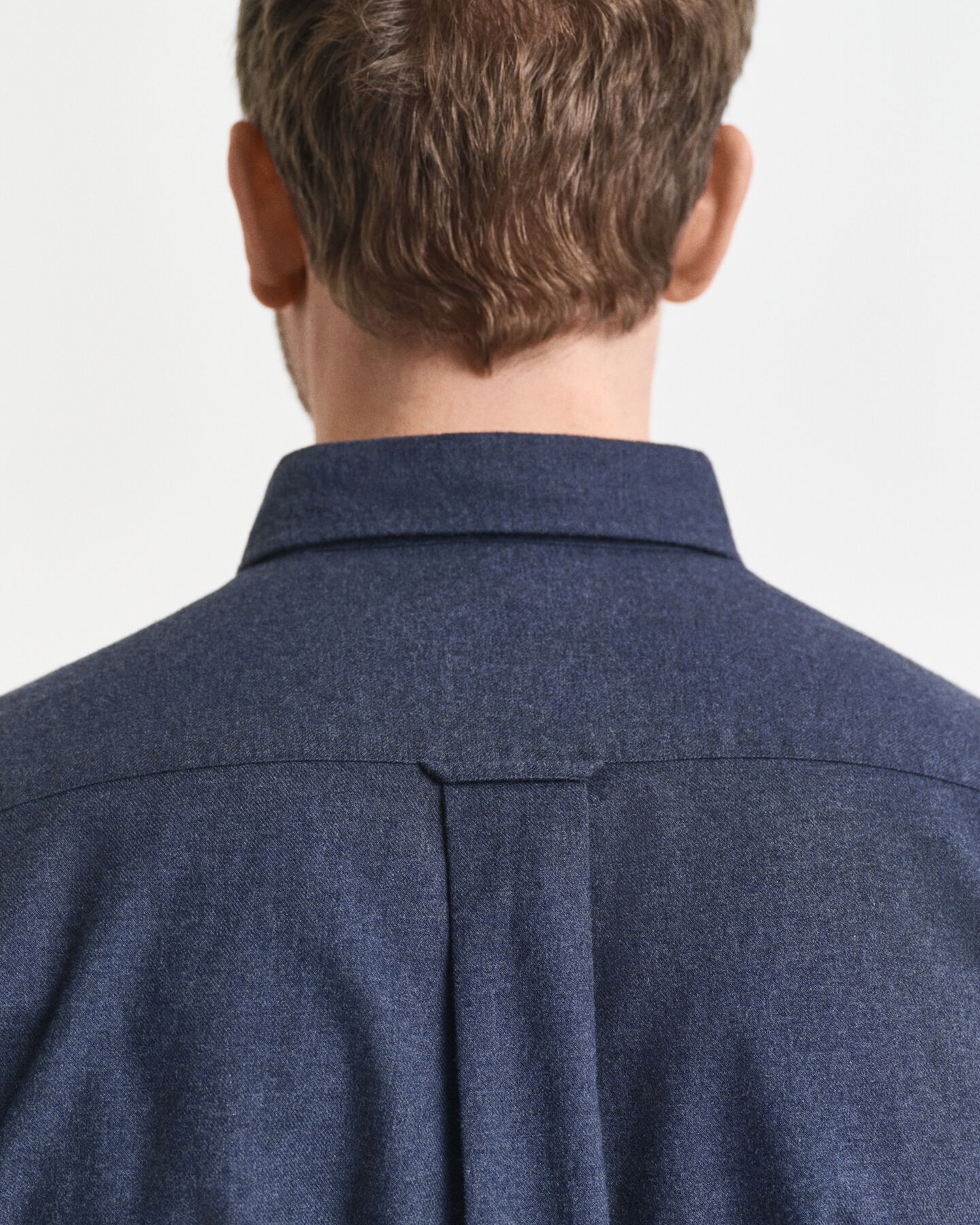 Regular fit melange flannelskjorte