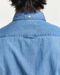 Slim fit indigo-skjorte