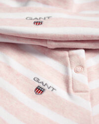 Baby stribet top og beanie