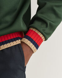 Strikket sweatshirt Rugger med krave