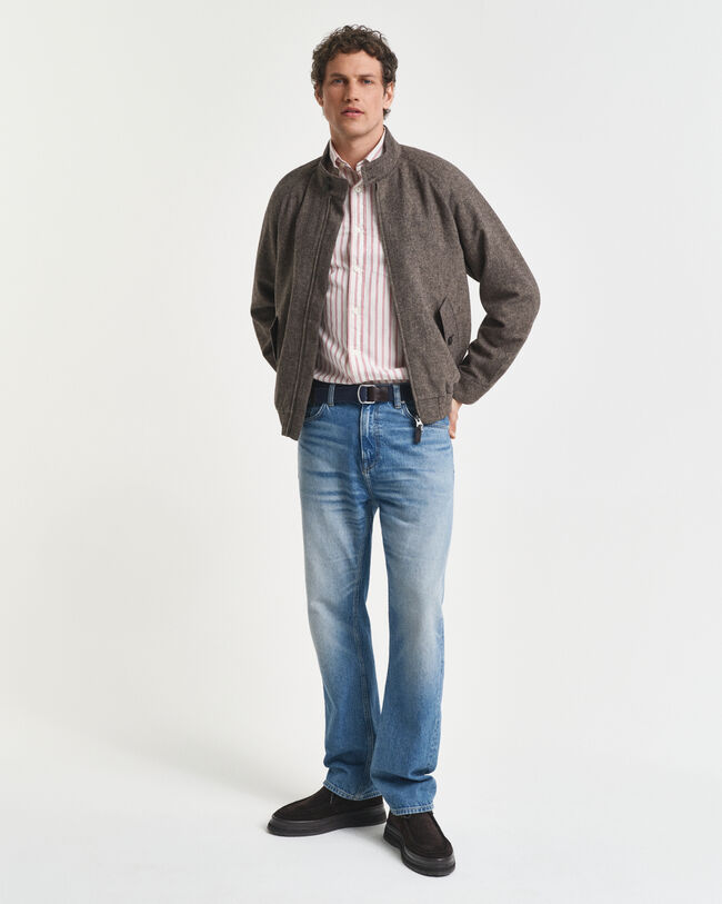 Harrington jakke i uldblanding