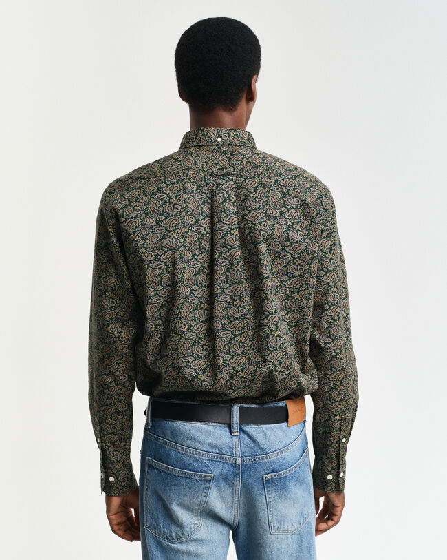 Regular fit trykt paisley skjorte