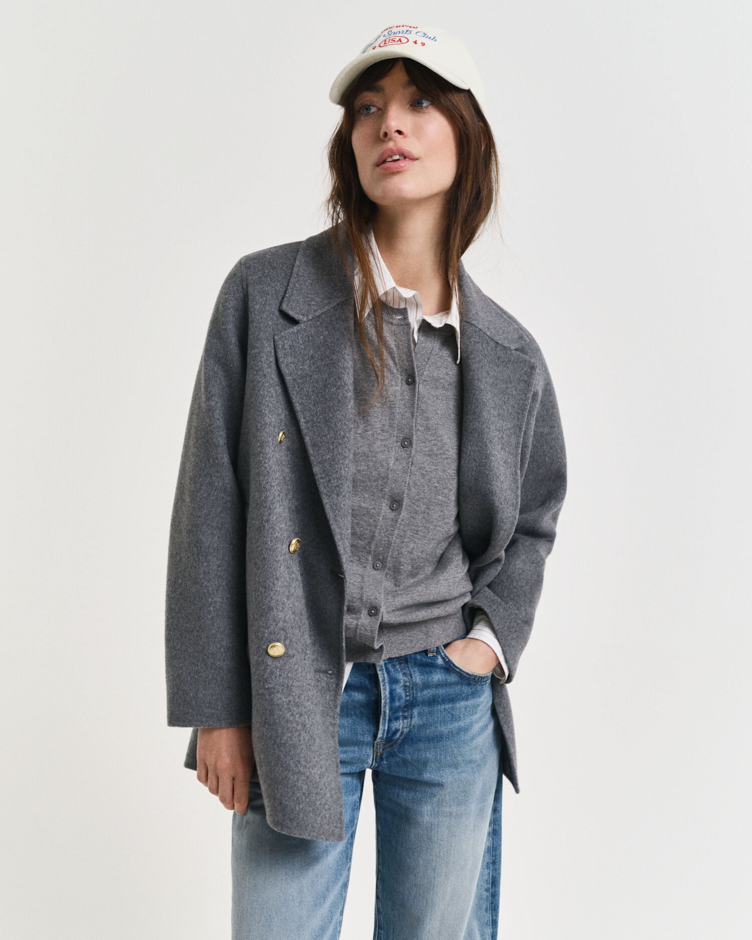 Sømandsjakke med håndsyede detaljer