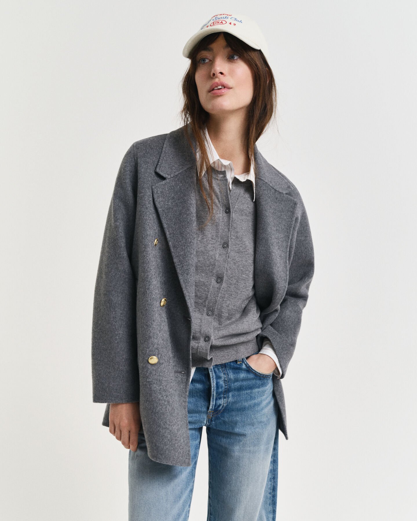 Sømandsjakke med håndsyede detaljer