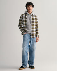 Regular fit ternet flannelskjorte