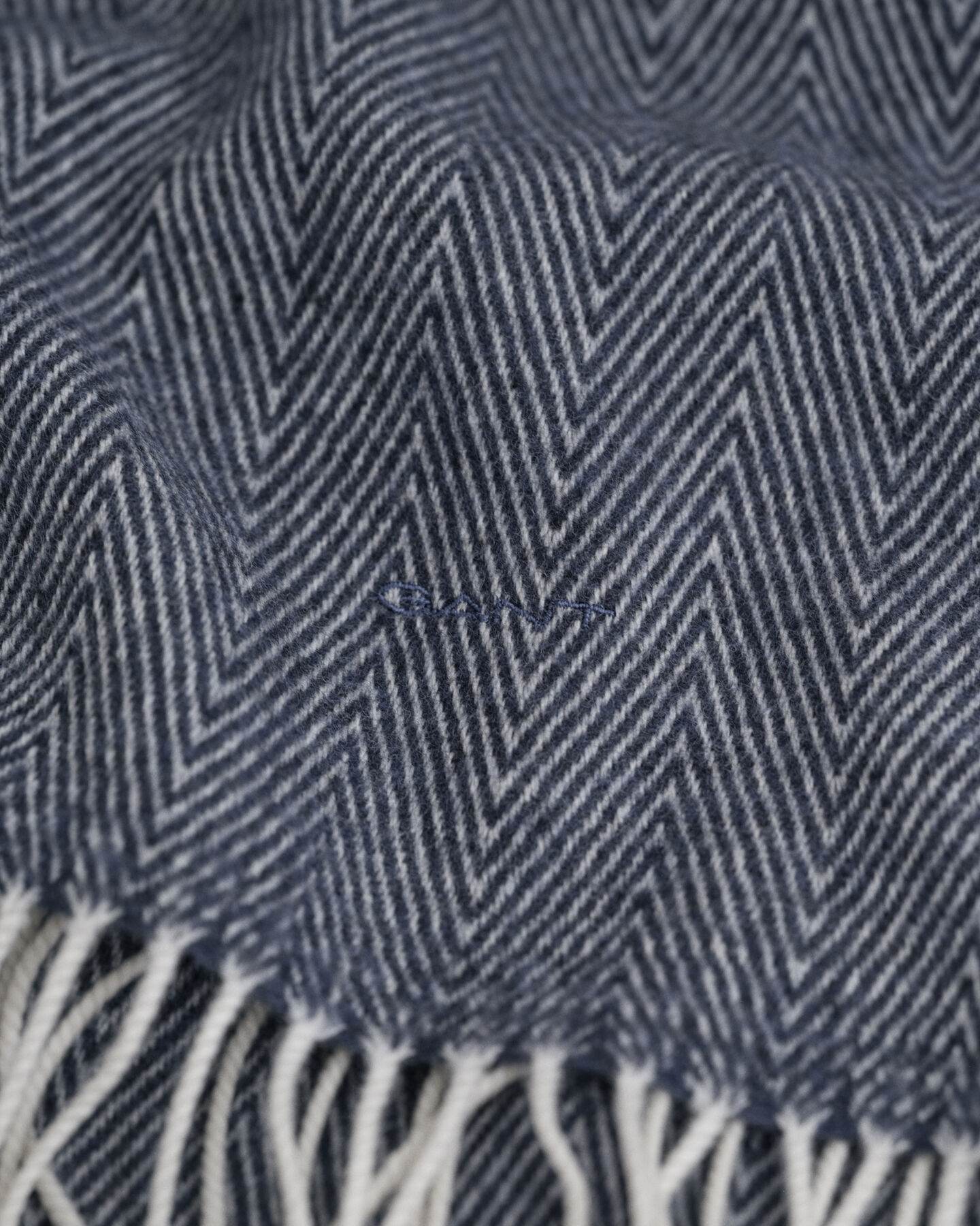 Sildebensmønstret uldhalstørklæde