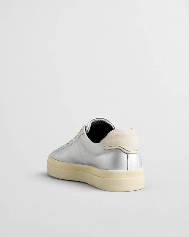Avona metalliske l&aelig;dersneakers