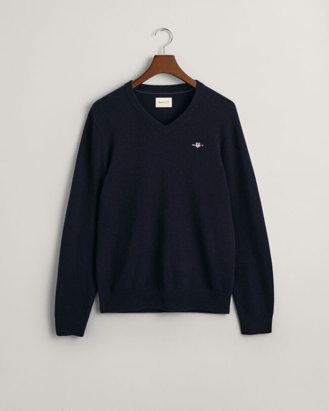 Seasonal Essential sweater med V-hals af ekstra fin lammeuld