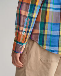 Regular fit farverig madras-skjorte