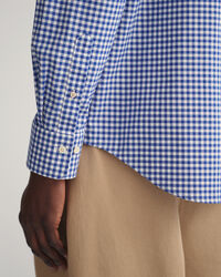 Regular fit gingham tætvævet skjorte