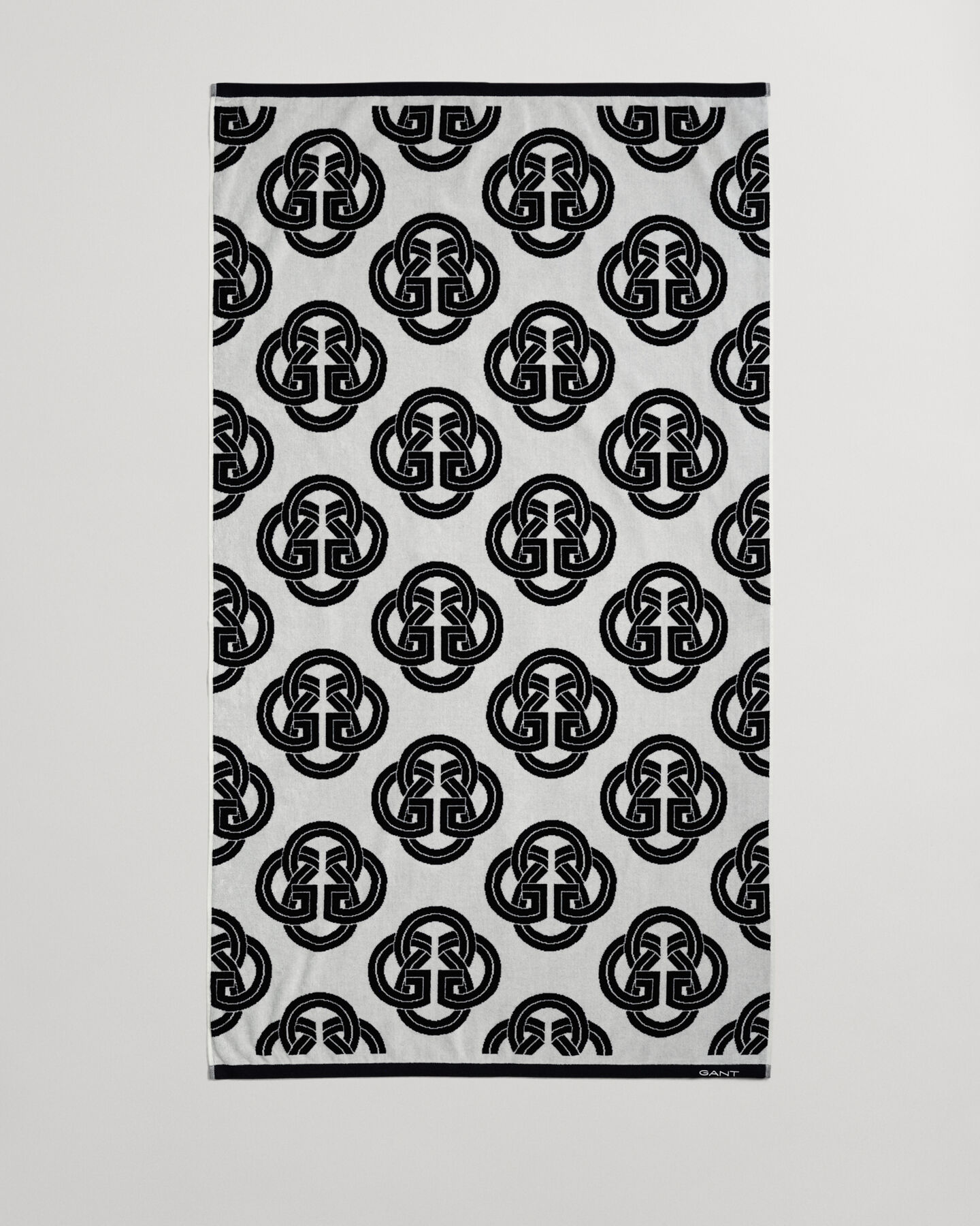 Strandhåndklæde med monogram-tryk