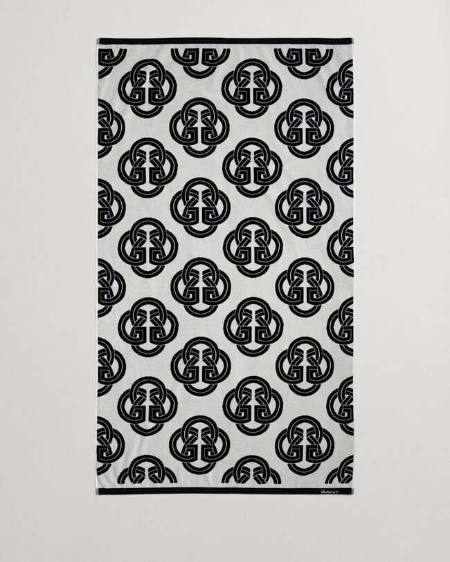 Strandhåndklæde med monogram-tryk
