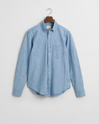 Regular fit indigo chambray skjorte