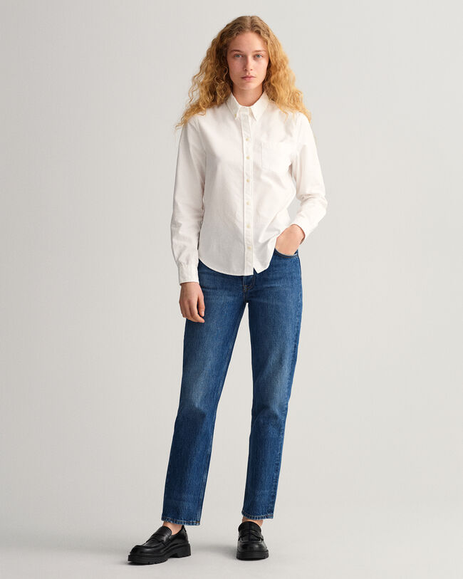 Regular fit garment-dyed Oxford-skjorte