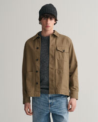 Overskjorte i børstet twill