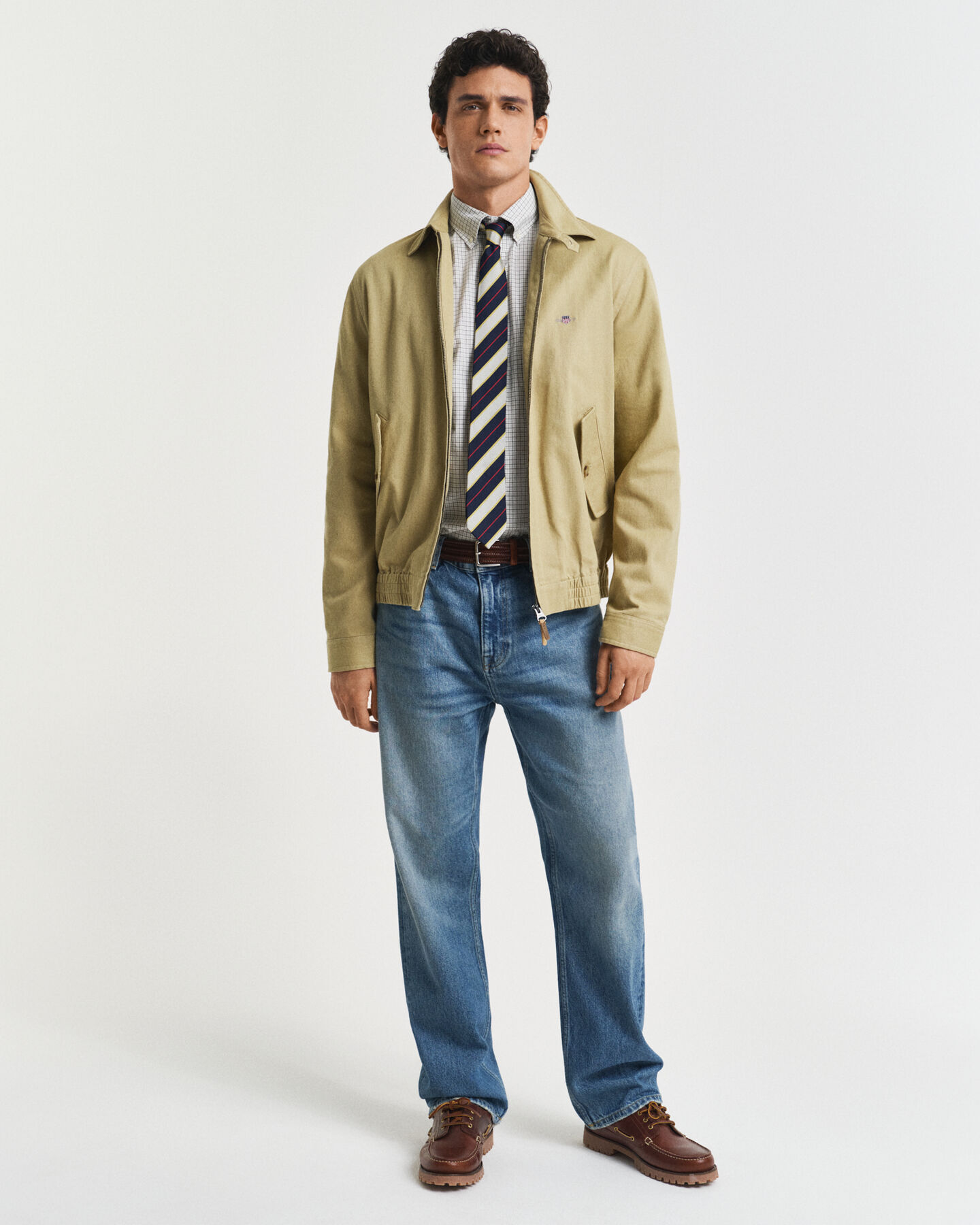 Regular fit klassisk poplin-skjorte med tern