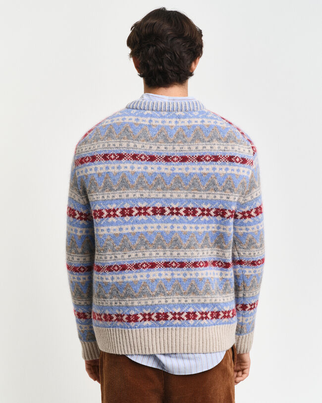 Fair Isle sweater med crewneck