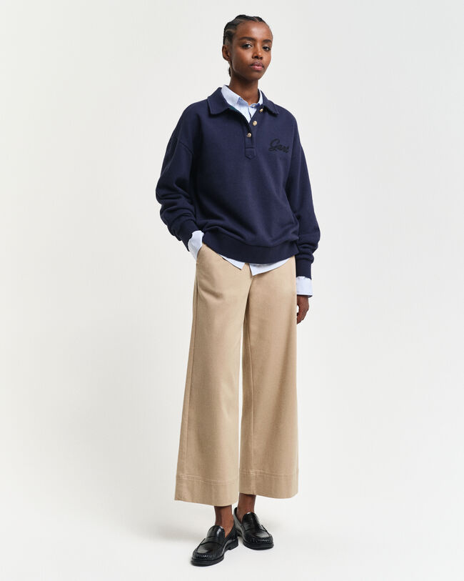 Bomuldsbukser med korte brede ben