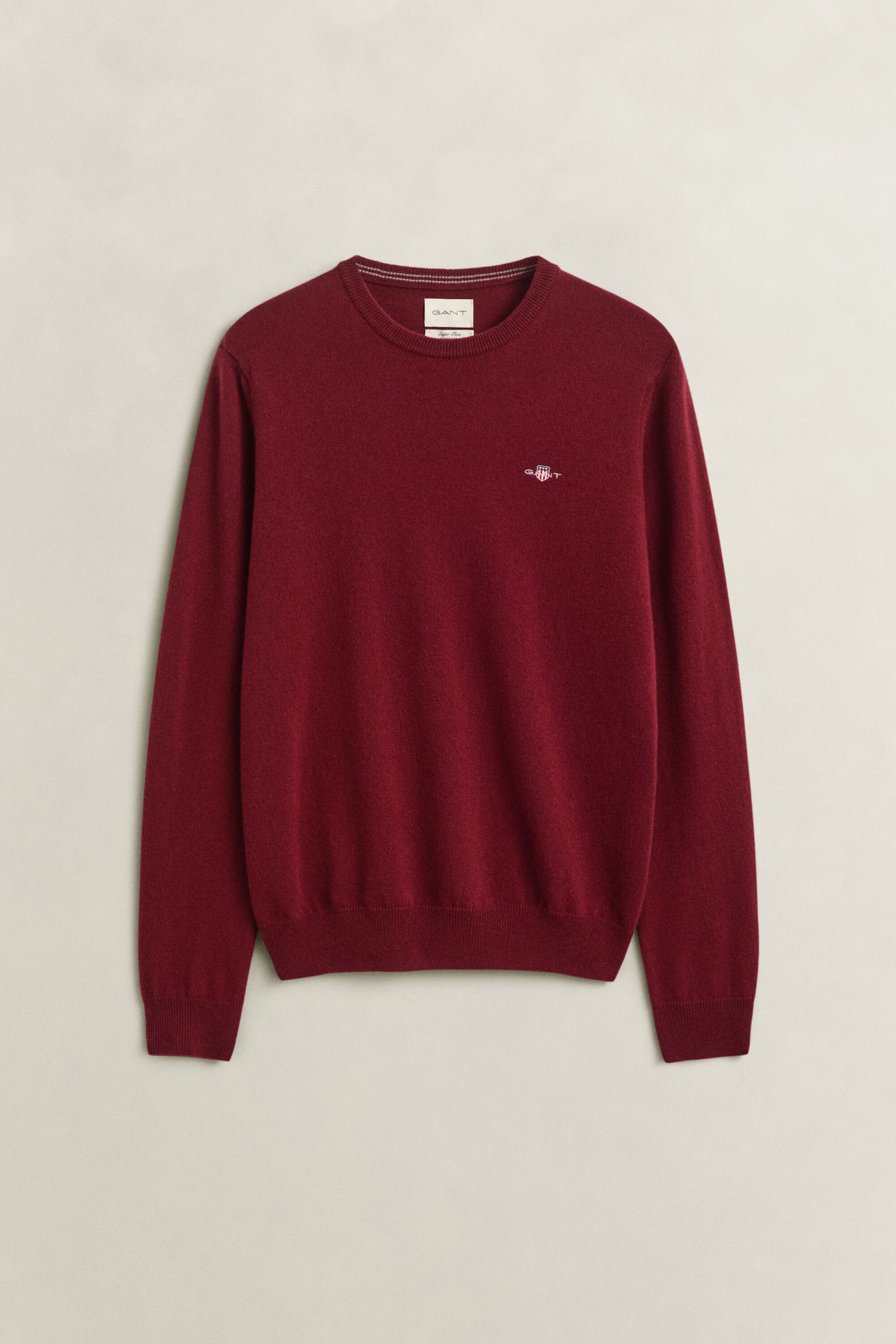 Crewneck sweater i lammeuld