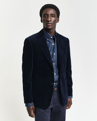 Slim fit jakkesæt-jakke af jernbanefløjl