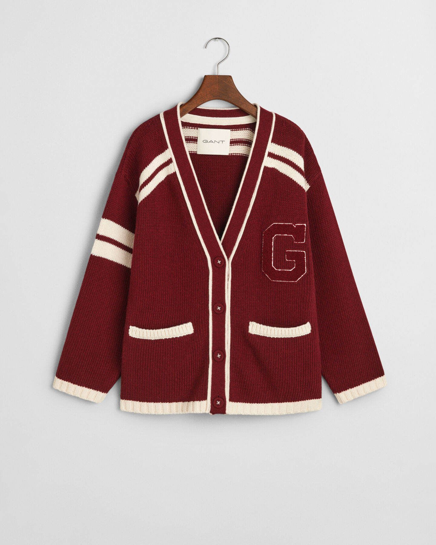 GANT Varsity cardigan med V-hals