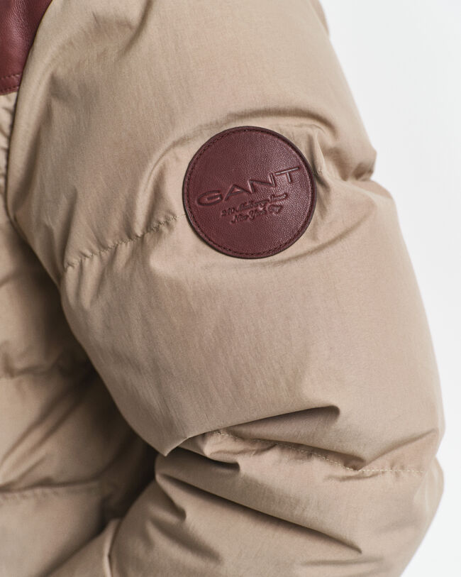 Parka af bomuld med gåsedun