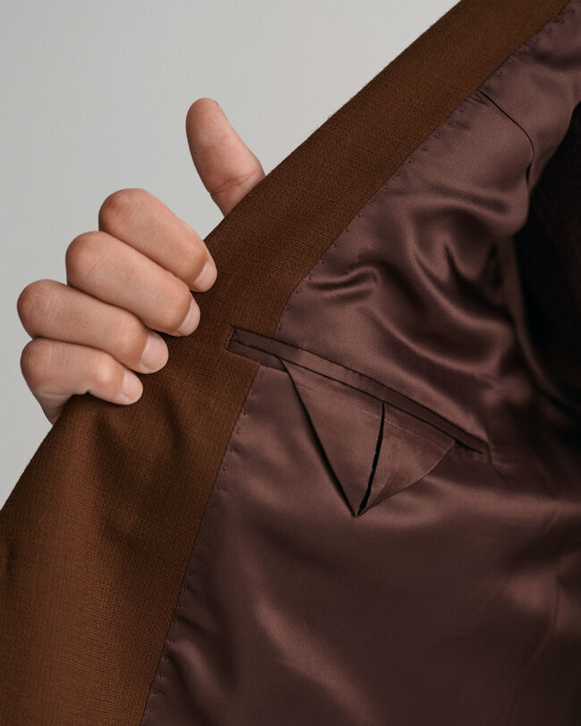 Oversized jakkesæt-blazer af uldcrepe