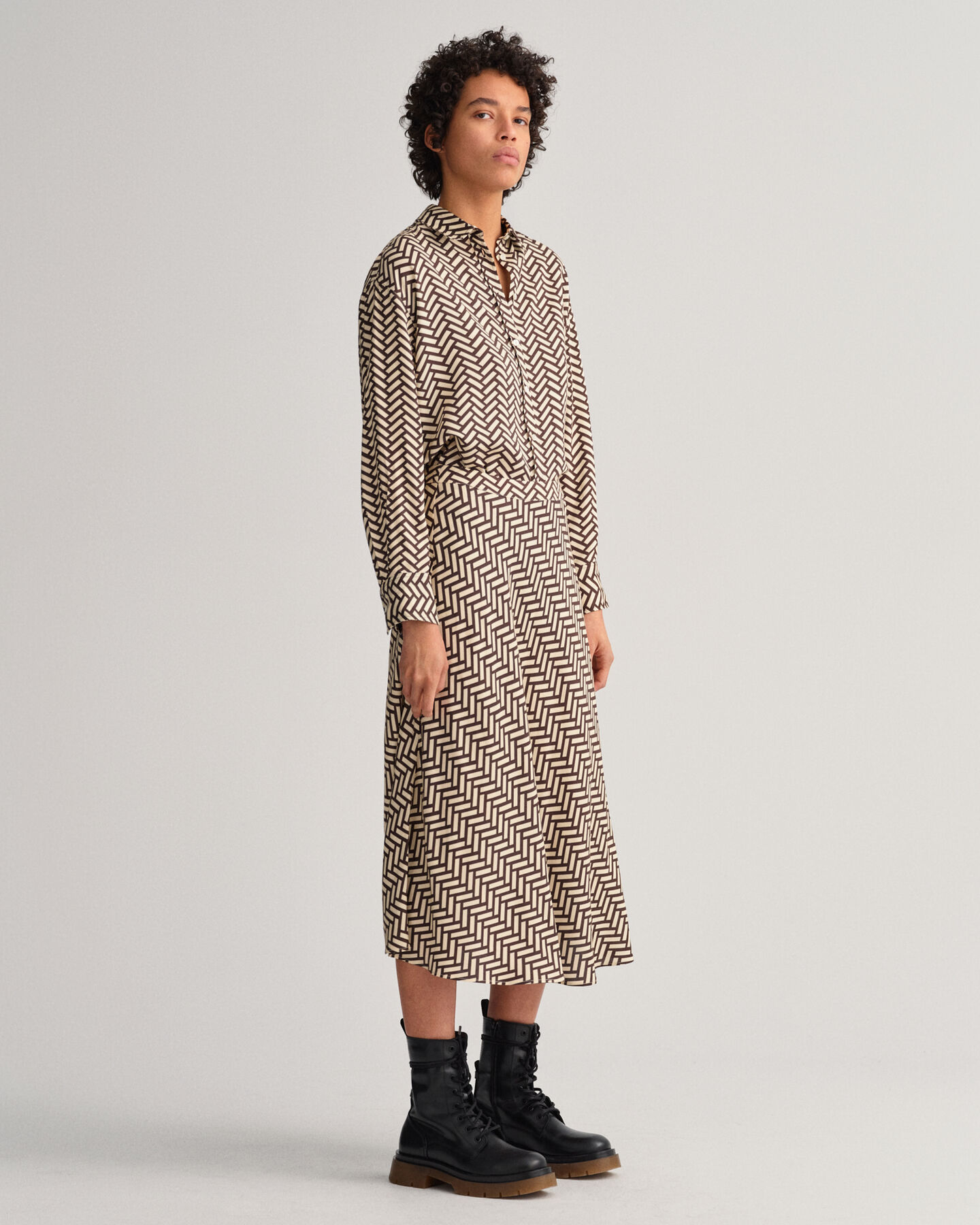 Relaxed fit Geometric skjorte