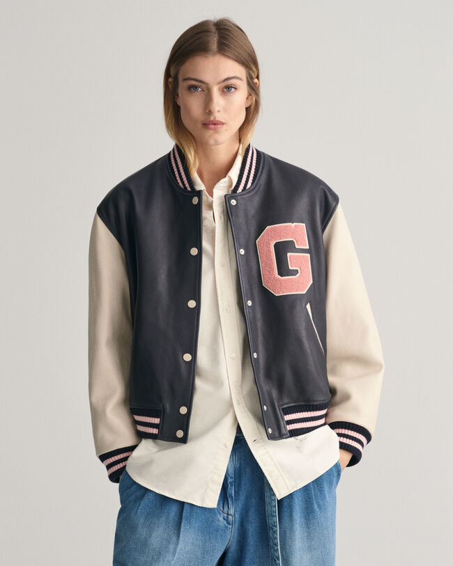 GANT Varsity Jacket af læder
