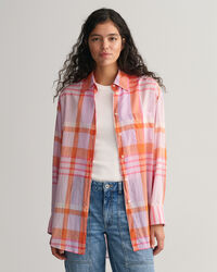 Oversized madras skjorte