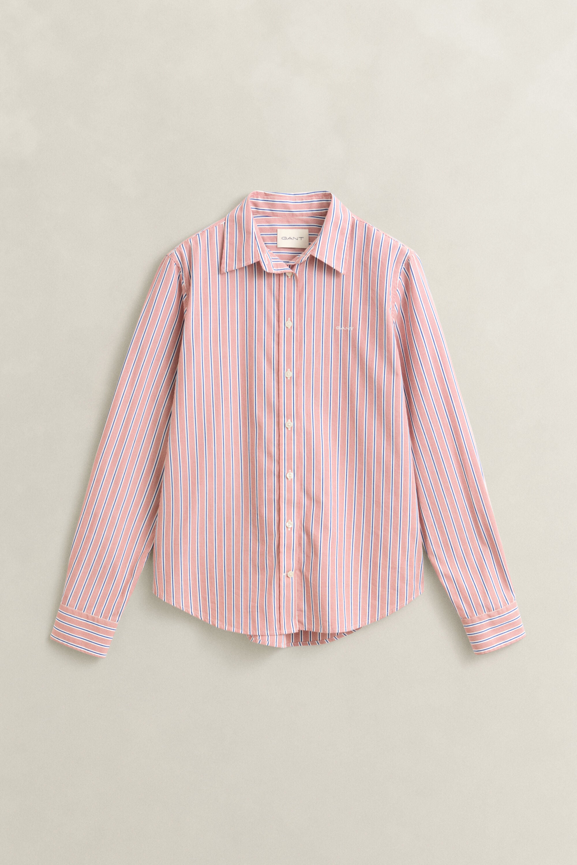 Regular fit stribet klassisk poplin-skjorte