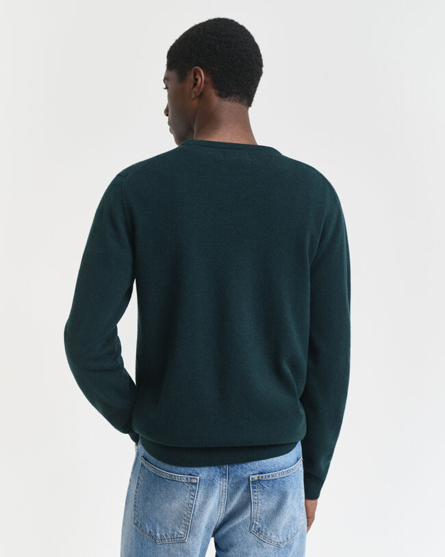 Crewneck sweater i ekstra fin lammeuld