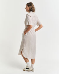 Skjortekjole af h&oslash;r med korte &aelig;rmer