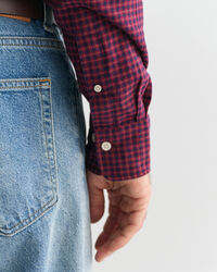 Regular fit mikroternet flannelskjorte