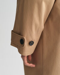 Bilfrakke med læderkrave