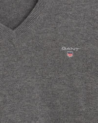 Sweater med V-hals af ekstra fin lammeuld