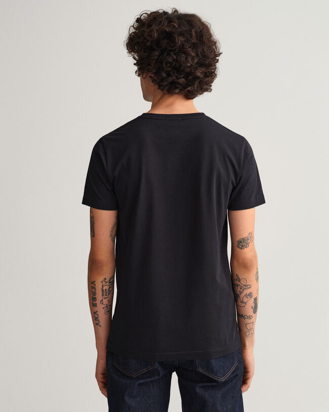 Original slim fit T-shirt med V-hals