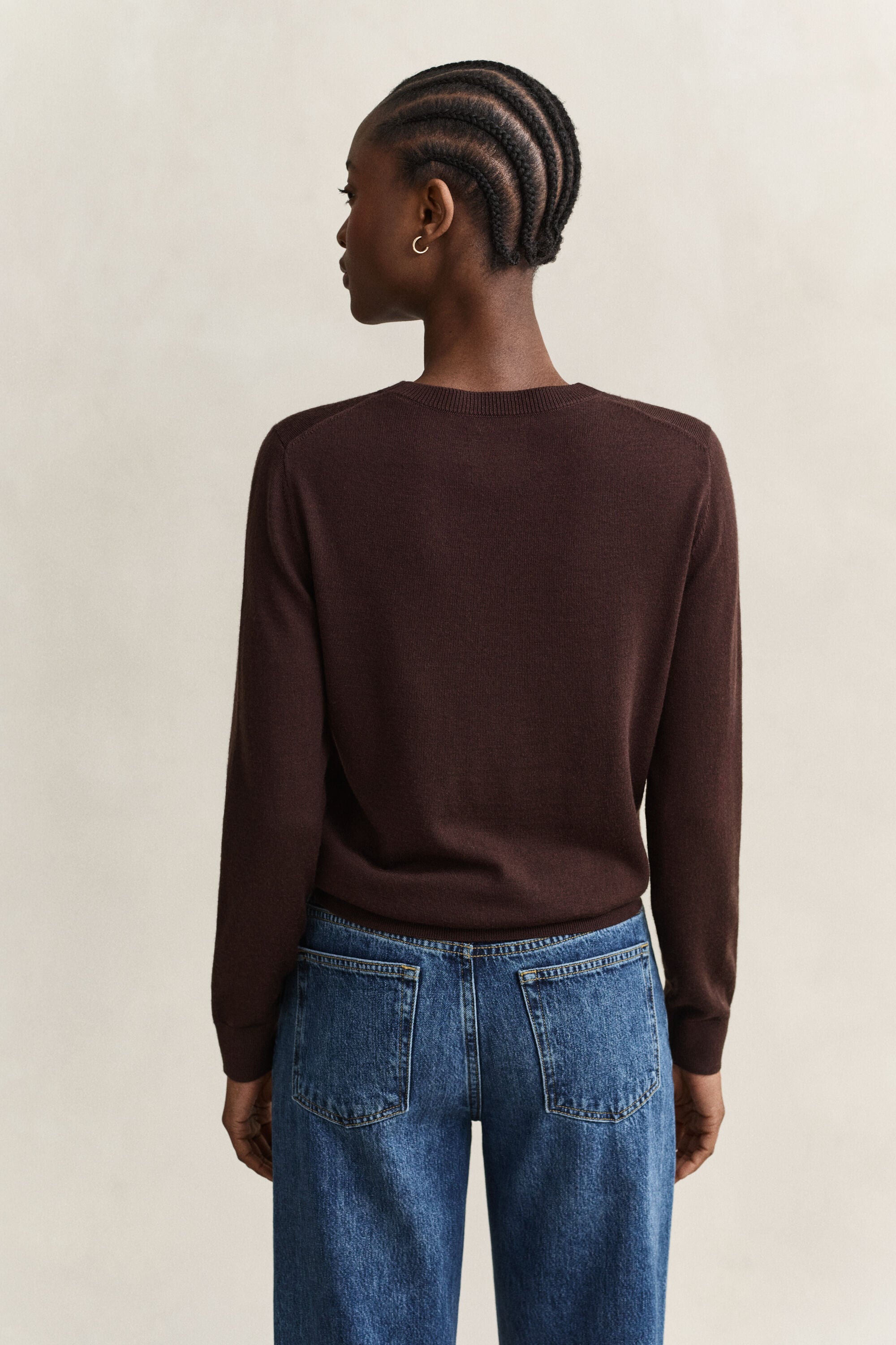 Crewneck sweater af ekstra fin merinould