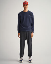 Waffle sweatshirt med crewneck