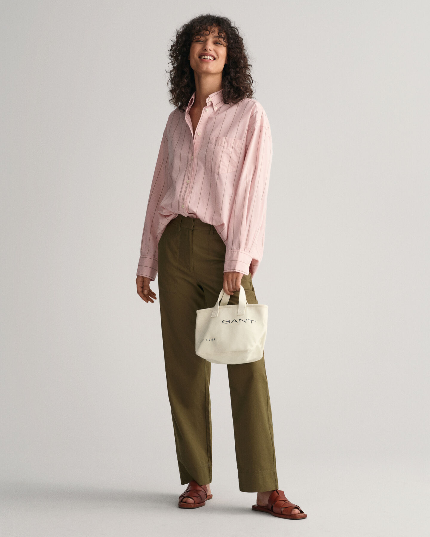 Oversized Luxury Oxford-skjorte med striber