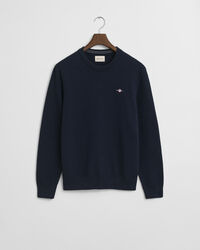 Crewneck sweater med mikrotekstur
