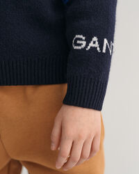 Kids Alpine jacquard crewneck sweater