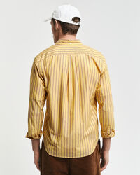 Regular fit poplin skjorte med striber