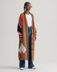 Lang argyle cardigan