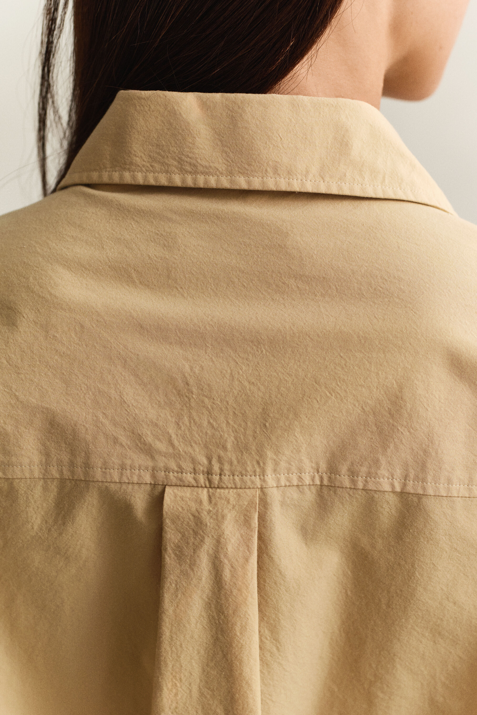 Skjortekjole i poplin med bælte