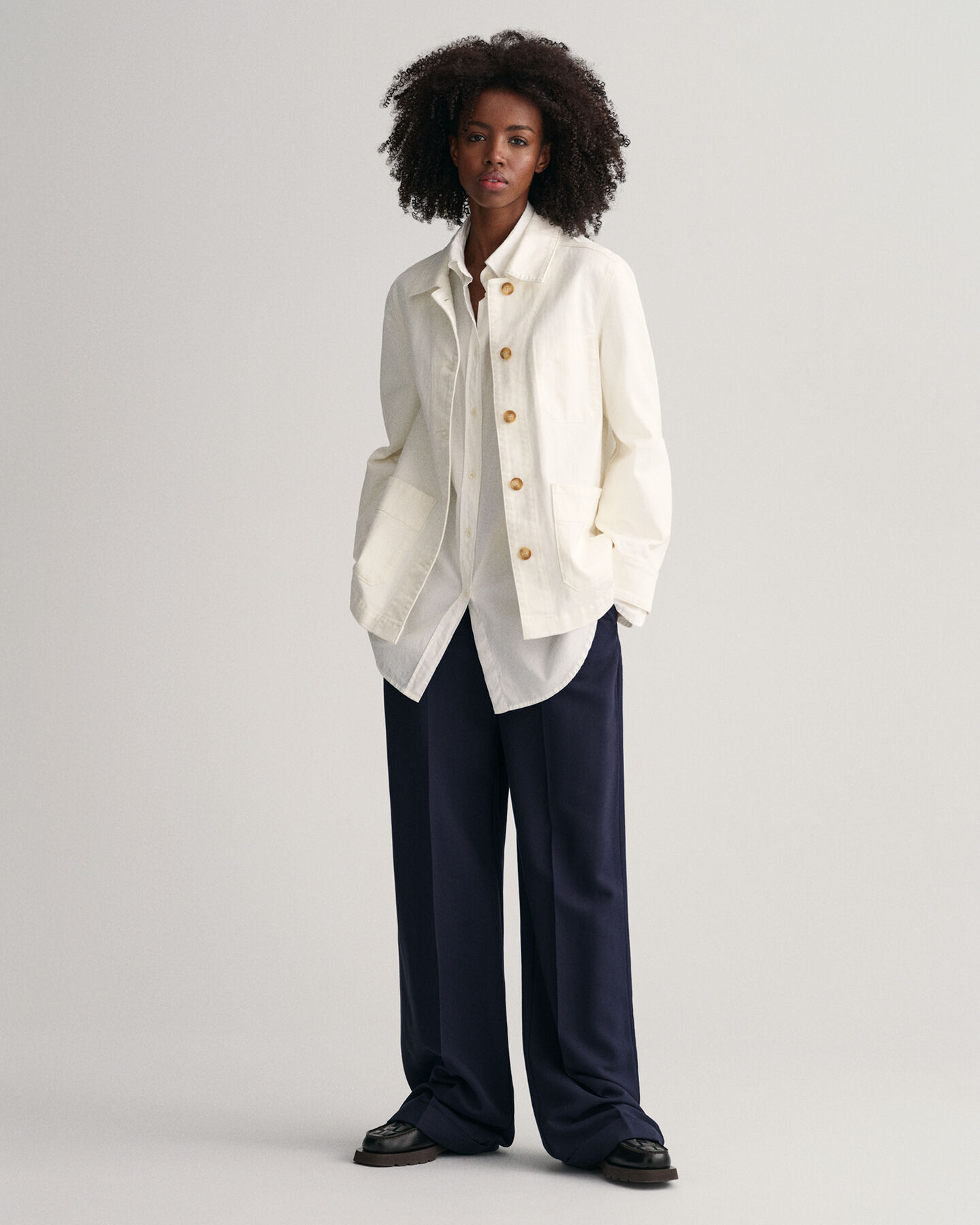 Skjortejakke af twill