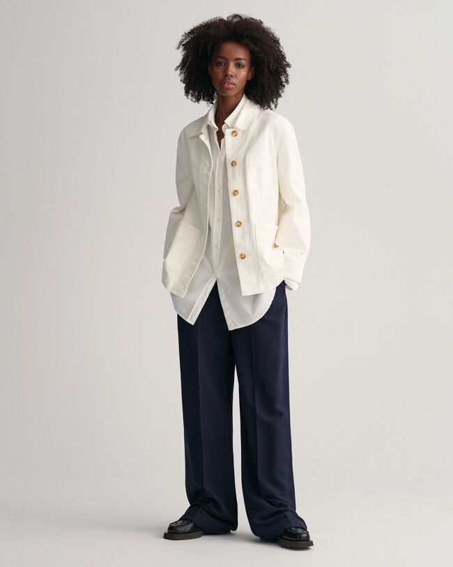 Skjortejakke af twill