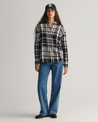 Relaxed fit ternet flannelskjorte