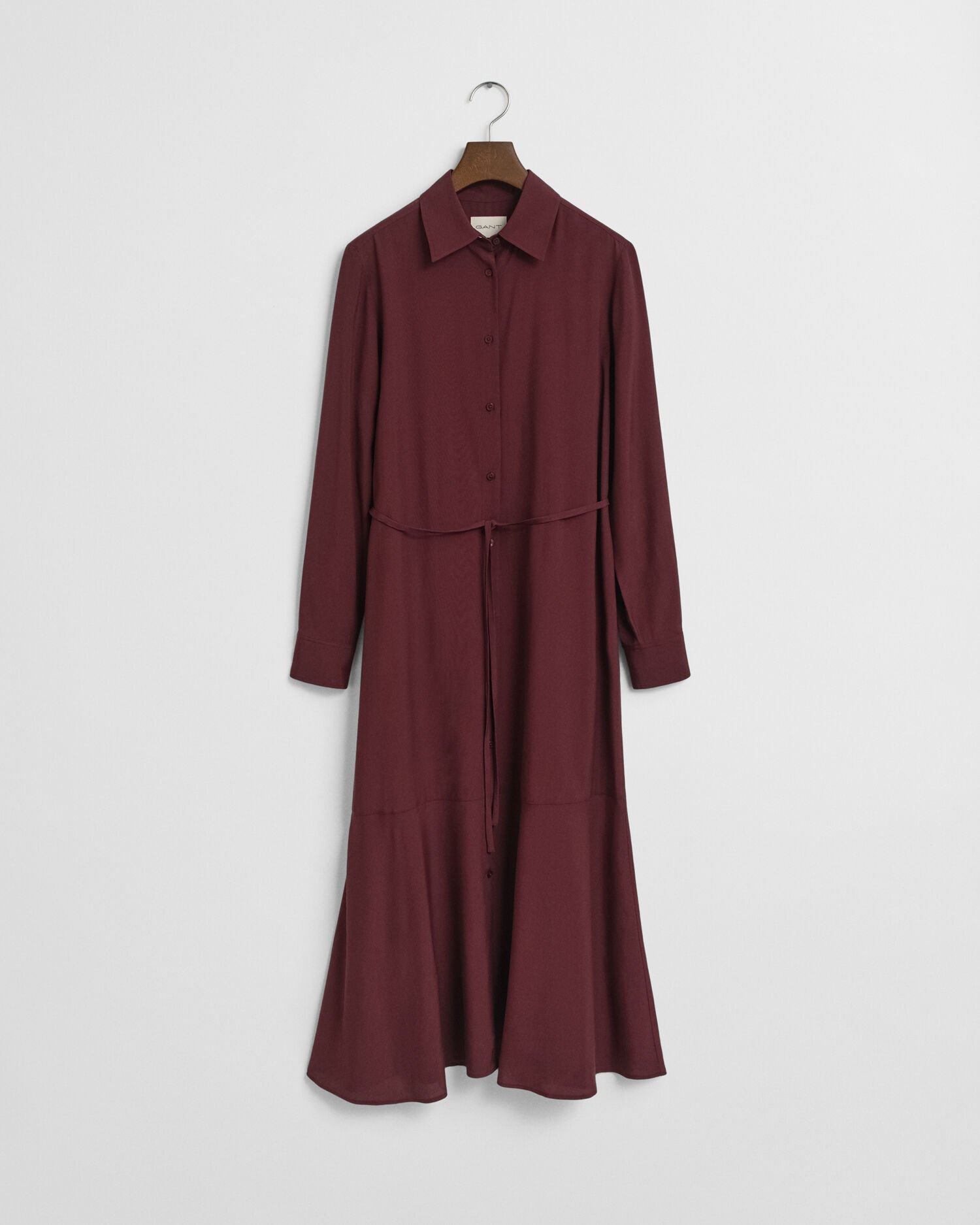 Midi skjortekjole i viskose