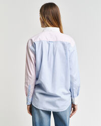 Relaxed fit skjorte med patchwork